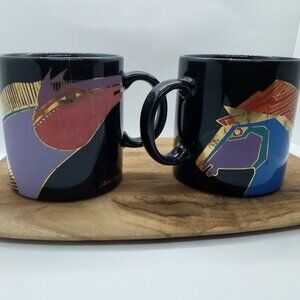 LAUREL BURCH Moroccan Horses Wild Stallions Mug Set of 2